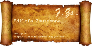 Füzfa Zsuzsanna névjegykártya